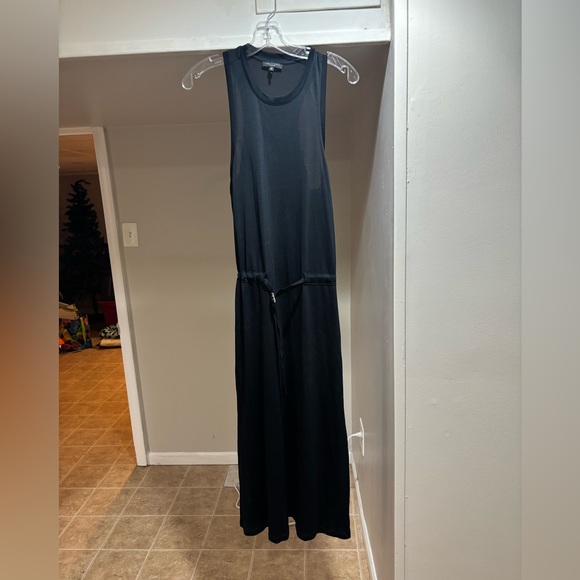 rag & bone Black Rower Belted Midi Dress Size Small - Picture 4 of 9
